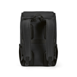 Mochila de couro sintético com espaço acolchoado para portátil 20L cor preto vista traseira 