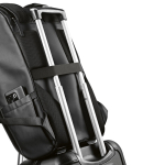 Mochila de couro sintético com espaço acolchoado para portátil 20L cor preto vista de detalhe 