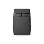 Mochila de couro sintético com espaço acolchoado para portátil 20L cor preto vista frontal 