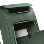 Mochila de couro sintético com espaço acolchoado para portátil 20L cor verde quinta vista de detalhe 