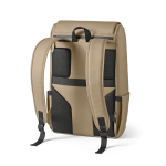 Mochila de couro sintético com espaço acolchoado para portátil 20L cor camel segunda vista