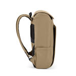 Mochila de couro sintético com espaço acolchoado para portátil 20L cor camel terceira vista 