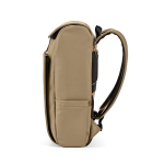Mochila de couro sintético com espaço acolchoado para portátil 20L cor camel quarta vista 