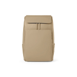 Mochila de couro sintético com espaço acolchoado para portátil 20L cor camel vista frontal 