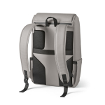 Mochila de couro sintético com espaço acolchoado para portátil 20L cor cinzento-claro segunda vista