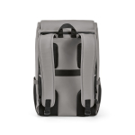 Mochila de couro sintético com espaço acolchoado para portátil 20L cor cinzento-claro vista traseira 