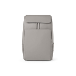 Mochila de couro sintético com espaço acolchoado para portátil 20L cor cinzento-claro vista frontal 