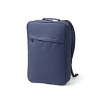 Mochila para PC de couro sintético com encosto acolchoado 15,6'' cor azul