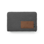 Manta de lã e plástico reciclado com emblema personalizado 270 g/m2 cor cinzento-escuro vista frontal 