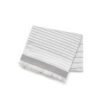 Manta de algodão reciclado às riscas 220 g/m2 cor cinzento-escuro vista frontal 