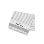 Manta de algodão reciclado às riscas 220 g/m2 cor cinzento-escuro