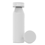 Garrafa em aço inoxidável reciclado com indicadores LED 650ml cor branco vista traseira 