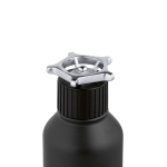 Garrafa de aço reciclado de parede dupla com tampa de roda 750 ml cor preto terceira vista 