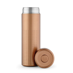 Garrafa de aço inoxidável reciclado de parede dupla 500ml cor bronze vista frontal 