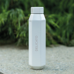Garrafa hexagonal anti-fugas em aço inoxidável reciclado 500ml cor branco