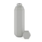 Garrafa hexagonal anti-fugas em aço inoxidável reciclado 500ml cor cinzento segunda vista