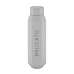Garrafa hexagonal anti-fugas em aço inoxidável reciclado 500ml cor cinzento