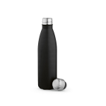 Garrafa de aço inoxidável reciclado com tampa antigotas 500 ml cor preto segunda vista