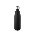 Garrafa de aço inoxidável reciclado com tampa antigotas 500 ml cor preto vista traseira 