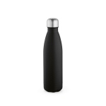 Garrafa de aço inoxidável reciclado com tampa antigotas 500 ml cor preto vista frontal 