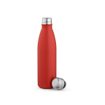 Garrafa de aço inoxidável reciclado com tampa antigotas 500 ml cor vermelho segunda vista