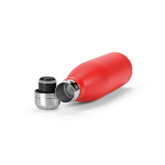 Garrafa de aço inoxidável reciclado com tampa antigotas 500 ml cor vermelho terceira vista 