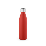 Garrafa de aço inoxidável reciclado com tampa antigotas 500 ml cor vermelho vista traseira 