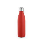 Garrafa de aço inoxidável reciclado com tampa antigotas 500 ml cor vermelho vista frontal 