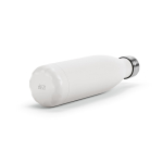 Garrafa de aço inoxidável reciclado com tampa antigotas 500 ml cor branco quarta vista 