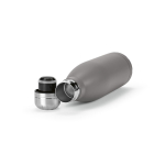 Garrafa de aço inoxidável reciclado com tampa antigotas 500 ml cor cinzento terceira vista 
