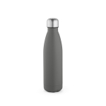 Garrafa de aço inoxidável reciclado com tampa antigotas 500 ml cor cinzento vista frontal 