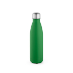 Garrafa de aço inoxidável reciclado com tampa antigotas 500 ml cor verde vista frontal 