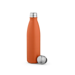 Garrafa de aço inoxidável reciclado com tampa antigotas 500 ml cor cor-de-laranja segunda vista