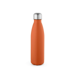Garrafa de aço inoxidável reciclado com tampa antigotas 500 ml cor cor-de-laranja vista traseira 