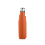 Garrafa de aço inoxidável reciclado com tampa antigotas 500 ml cor cor-de-laranja vista frontal 