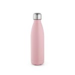 Garrafa de aço inoxidável reciclado com tampa antigotas 500 ml cor cor-de-rosa vista frontal 