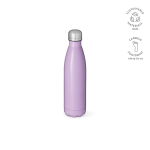Garrafa de aço inoxidável reciclado com tampa antigotas 500 ml cor violeta