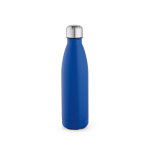 Garrafa de aço inoxidável reciclado com tampa antigotas 500 ml cor azul real vista frontal 