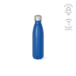 Garrafa de aço inoxidável reciclado com tampa antigotas 500 ml cor azul real