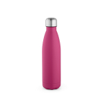 Garrafa de aço inoxidável reciclado com tampa antigotas 500 ml cor fúcsia vista frontal 