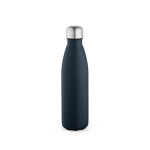 Garrafa de aço inoxidável reciclado com tampa antigotas 500 ml cor azul-marinho vista frontal 