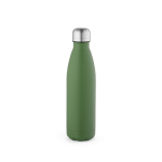 Garrafa de aço inoxidável reciclado com tampa antigotas 500 ml cor verde militar vista traseira 