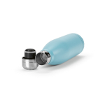 Garrafa de aço inoxidável reciclado com tampa antigotas 500 ml cor azul-claro terceira vista 