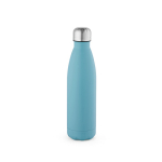 Garrafa de aço inoxidável reciclado com tampa antigotas 500 ml cor azul-claro vista traseira 