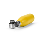 Garrafa de aço inoxidável reciclado com tampa antigotas 500 ml cor amarelo-escuro terceira vista 