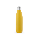 Garrafa de aço inoxidável reciclado com tampa antigotas 500 ml cor amarelo-escuro vista traseira 