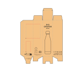 Garrafa em aço reciclado de parede dupla com tampa de bambu 500ml