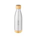 Garrafa de aço inoxidável reciclado com tampa de bambu 750ml vista principal