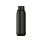 Garrafa de aço reciclado com carregamento sem fios e anti-fugas 610ml cor preto vista frontal 