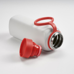 Garrafa aço inox reciclado tampa botão pressão e abertura 360° 820ml cor vermelho terceira vista 